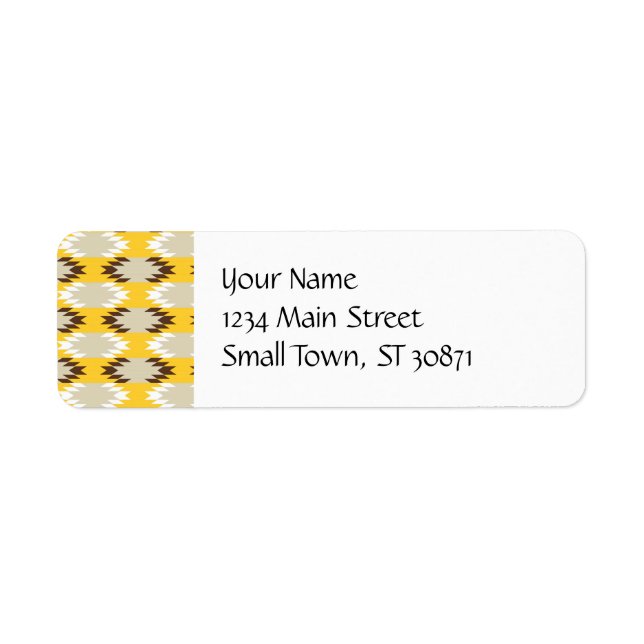 Aztec Tribal Yellow Brown Native American Designs (Front)