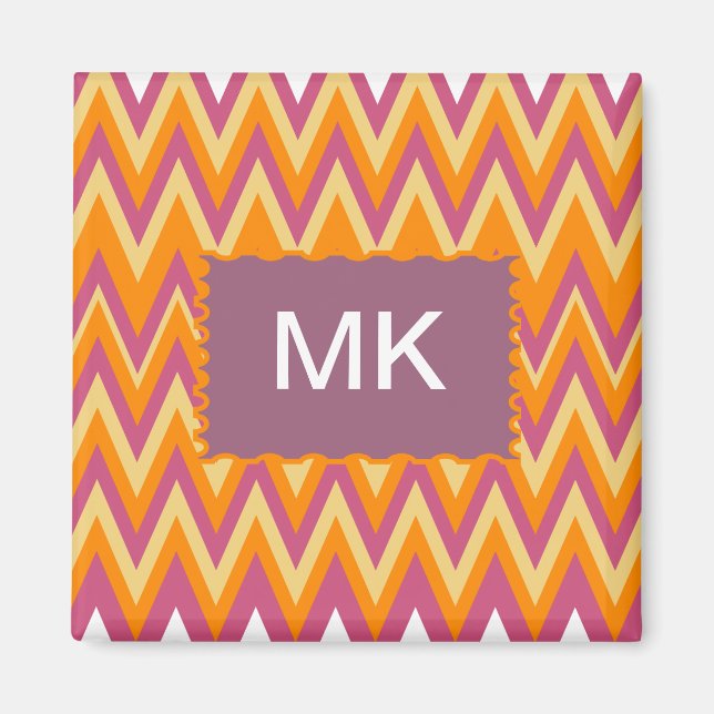 Aztec Tribal ZigZag Magnet (Front)