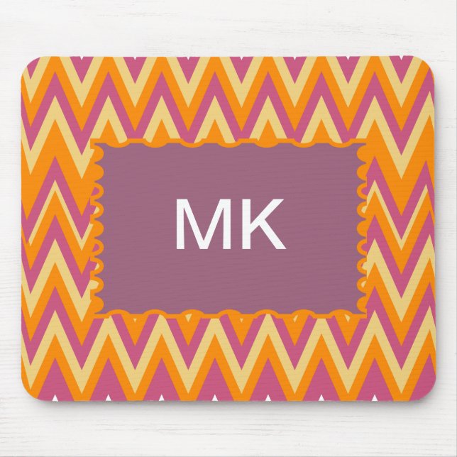 Aztec Tribal ZigZag Mouse Mat (Front)