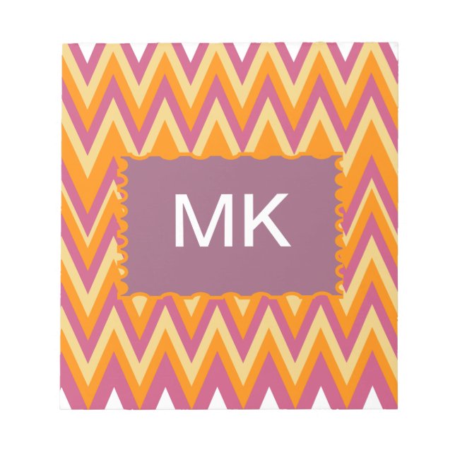 Aztec Tribal ZigZag Notepad (Front)