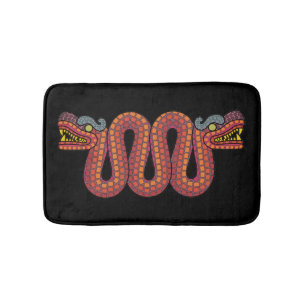 Aztec two headed snake bath mat