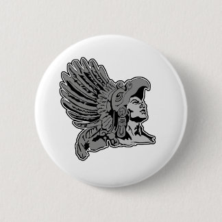aztec warrior 6 cm round badge