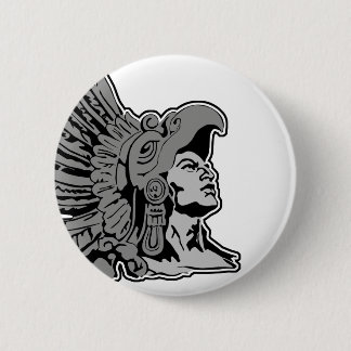 aztec warrior 6 cm round badge