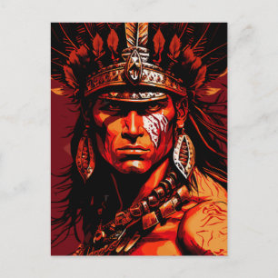 Aztec warrior, Aztec culture, Mayan culture Postcard