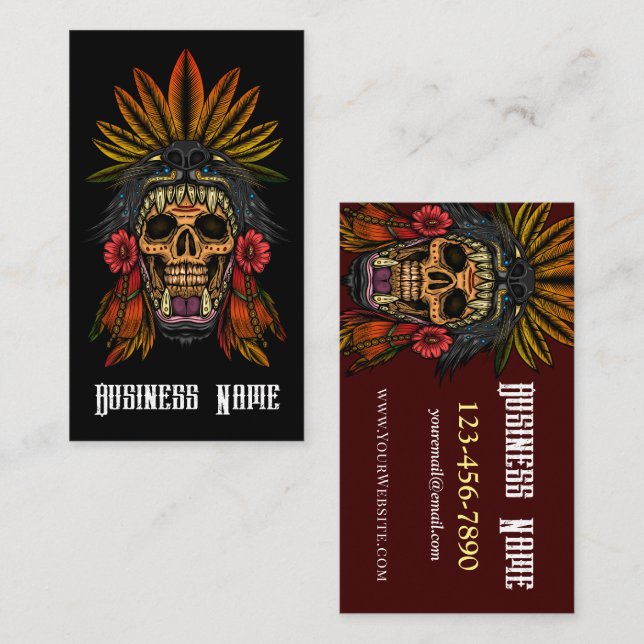 Aztec Warrior Business Card (Front/Back)