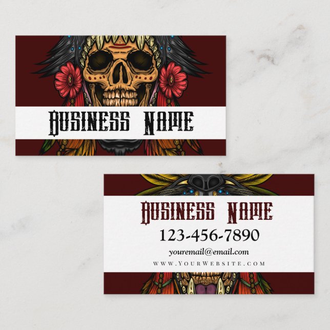Aztec Warrior Business Card (Front/Back)