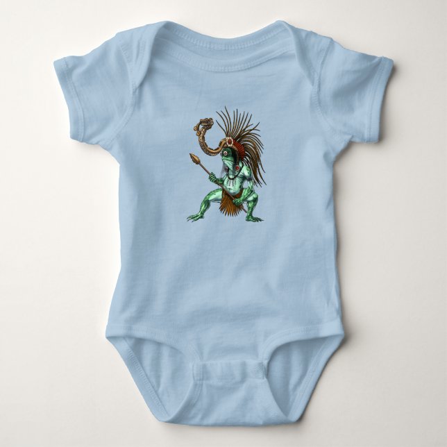 Aztec Warrior Deity Cueyatl Baby Bodysuit (Front)