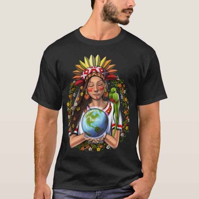 Aztec Warrior Goddess T-Shirt (Front)