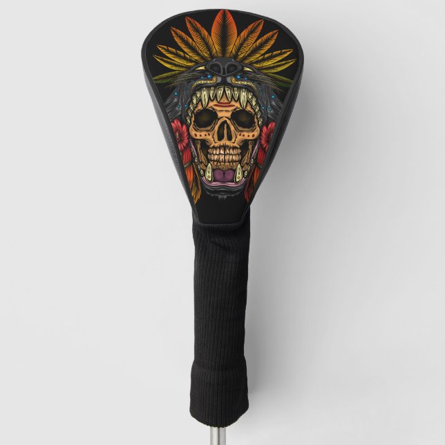 Aztec Warrior Golf Head Cover (Front)