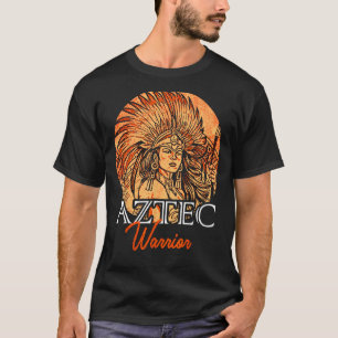 Aztec Warrior King Mexican Native Art Mayans T-Shirt