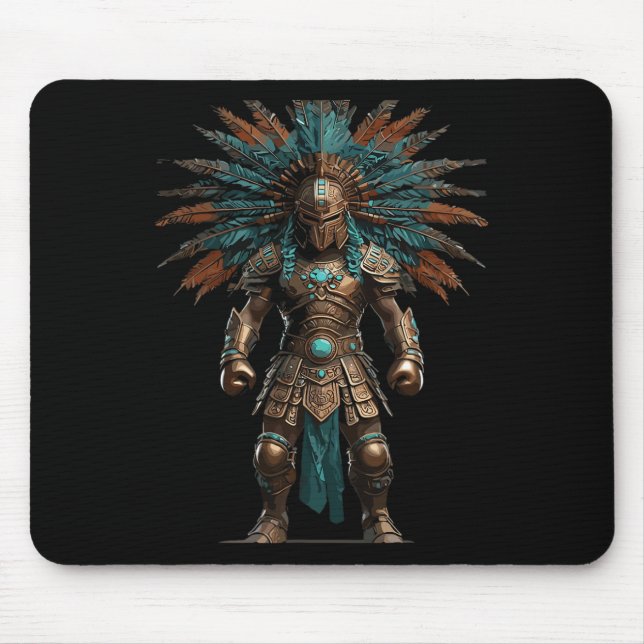 Aztec Warrior Mexican Boxing Pride  Mouse Mat (Front)