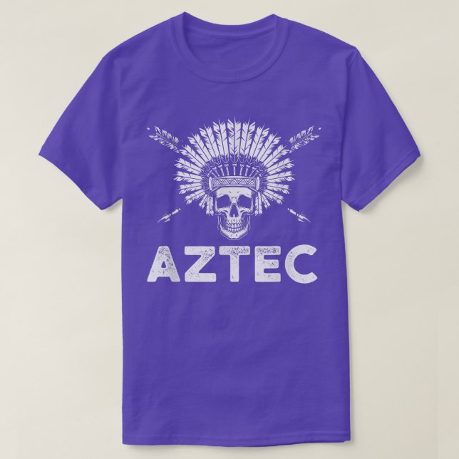 Aztec Warrior Skull Skeleton Ancient Civilisation  T-Shirt (Design Front)