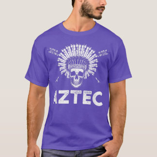 Aztec Warrior Skull Skeleton Ancient Civilisation  T-Shirt