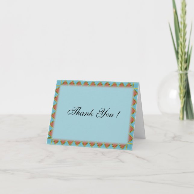 Aztec Wedding Blank Thank You Cards (Front)