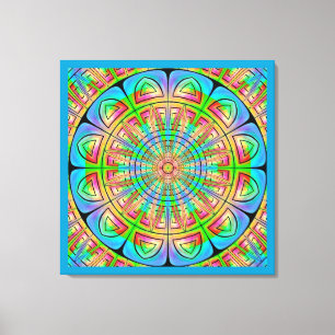Aztec Wheel Wrapped Canvas
