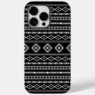 Aztec White Grey Black Mixed Motifs Pattern Case-Mate iPhone 14 Pro Max Case