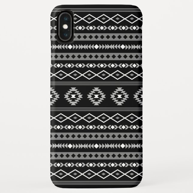 Aztec White Grey Black Mixed Motifs Pattern Case-Mate iPhone Case (Back)
