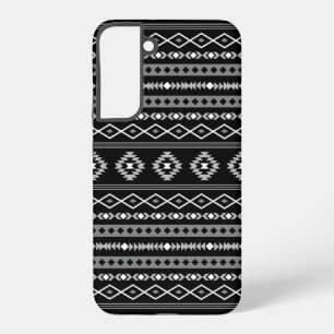 Aztec White Grey Black Mixed Motifs Pattern Samsung Galaxy Case