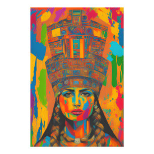 Aztec Woman Art Photo Print