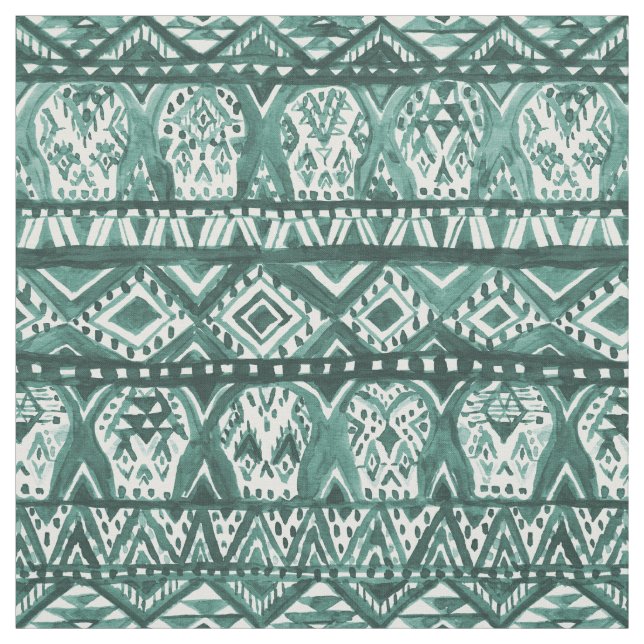 AZTECHIE Aztec Skull Boho Tribal Pattern Fabric (Swatch)