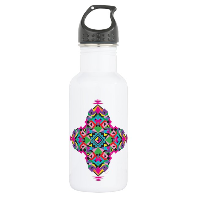 Aztez Pattern Design 532 Ml Water Bottle (Front)
