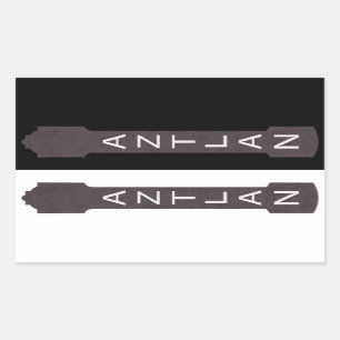 aztlan theatre signage rectangular sticker