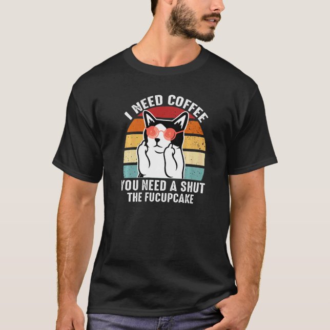 Azuco  Coffee Cat T-Shirt (Front)