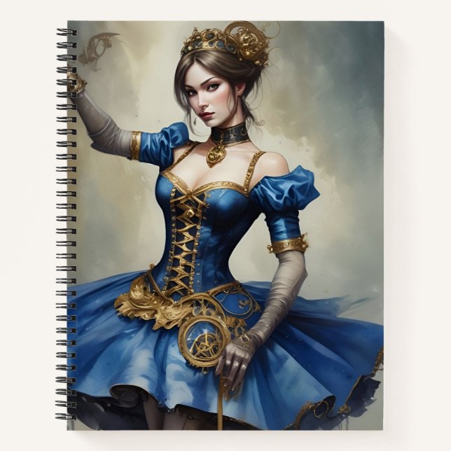 Azul Celeste Mecánico Notebook (Front)