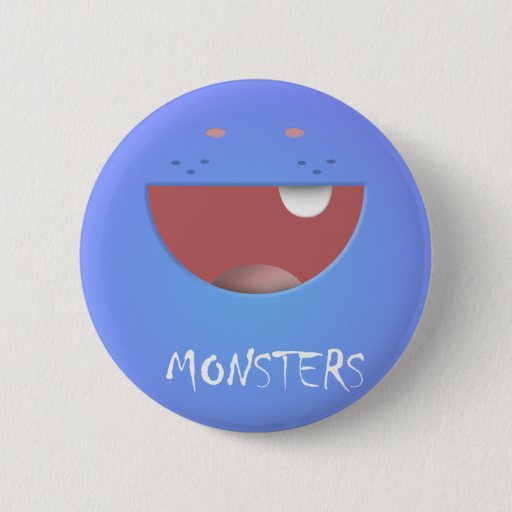 Image of Azul Dino | Monsters Collection Button