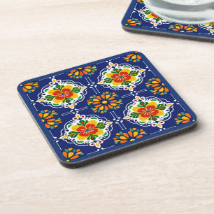Azul Flor Mosaic Coaster