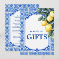 💙🍋 Azul & Limone Romance Note on Gifts