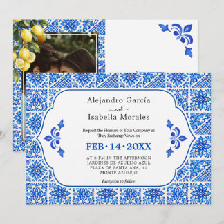 🍋💙 Azul & Limone Romance Photo edition Invitation