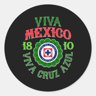 Azul - Mexico's Independence Day Classic Round Sticker