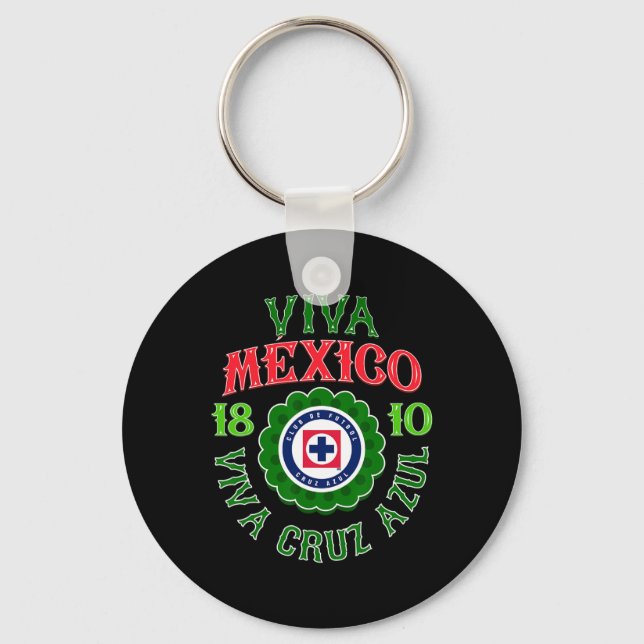 Azul - Mexico's Independence Day  Key Ring (Front)