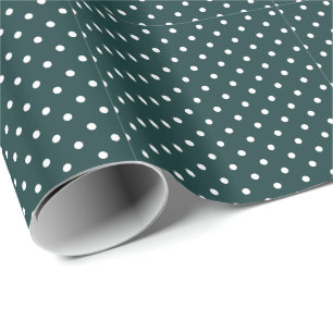Azul Verde Polka Dots Wrapping Paper