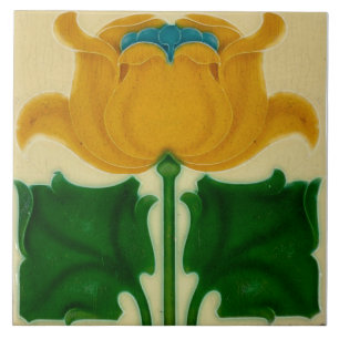 Azulejo Art nouveau ceramic tile