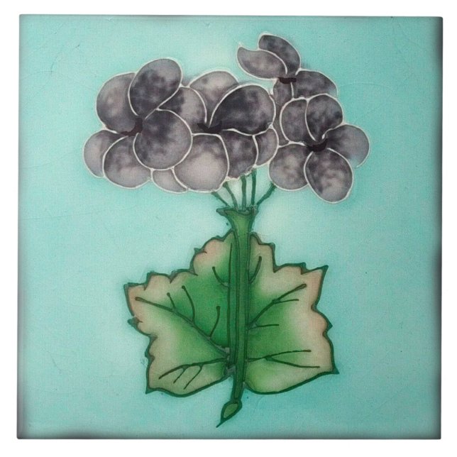 Azulejo Art nouveau ceramic tile (Front)