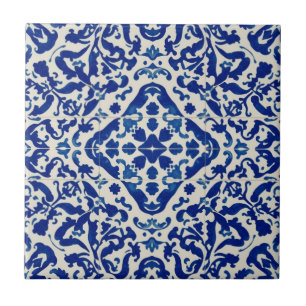 Azulejo blue and white mosaic vintage bulk tile
