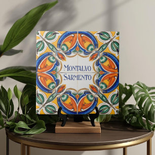 Azulejo Colorful Custom Name Plate Plaque Sign Tile