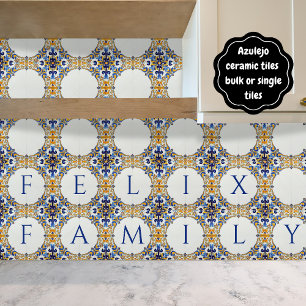 Azulejo Colorful Custom Name Plate Plaque Sign Tile