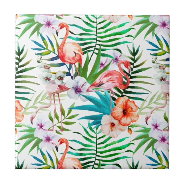 Azulejo elegant and modern tropic pattern tile (Front)
