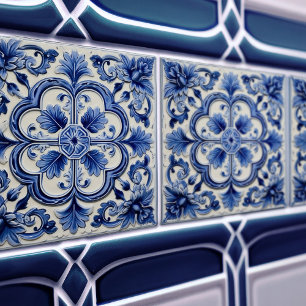 Azulejo Lisbon Patterned Talavera Ceramic Design Tile