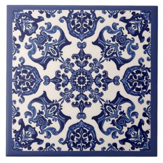 Azulejo Mediterranean Blue White Tile