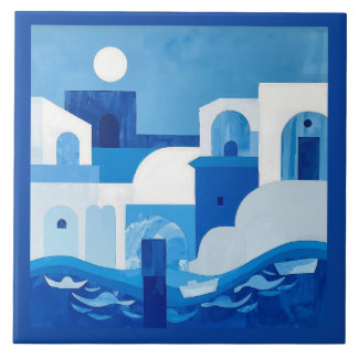 Azulejo Mediterranean Blue White Tile