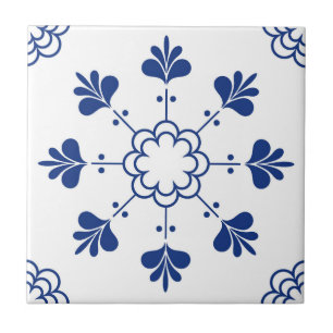 Azulejo Portuguese Mediterranean Blue White Tile