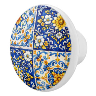 Azulejo Sunburst Ceramic Pull