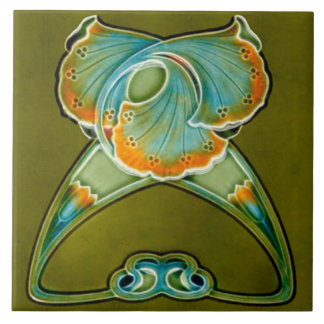 Azulejo Tile art nouveau style decorative fireplac