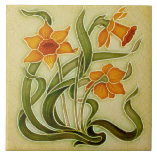 Azulejo Tile art nouveau style decorative fireplac