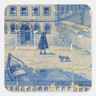 Azulejo tile square sticker