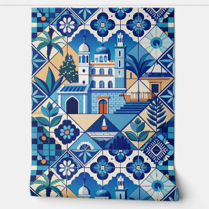 Azulejo Tiles Pattern Wallpaper